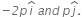 italic minus italic 2 p i with italic hat on top italic space a n d italic space p j with italic hat on top italic.