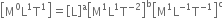 open square brackets straight M to the power of 0 straight L to the power of 1 straight T to the power of 1 close square brackets equals open square brackets straight L close square brackets to the power of straight a open square brackets straight M to the power of 1 straight L to the power of 1 straight T to the power of negative 2 end exponent close square brackets to the power of straight b open square brackets straight M to the power of 1 straight L to the power of negative 1 end exponent straight T to the power of negative 1 end exponent close square brackets to the power of straight c