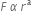 F italic space alpha italic space r to the power of a