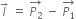 I with rightwards arrow on top space equals space stack P subscript 2 with rightwards arrow on top space minus space stack P subscript 1 with rightwards arrow on top