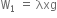 straight W subscript 1 space equals space λxg