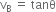 straight v subscript straight B space equals space tanθ
