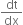 dt over dx