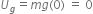 U subscript g equals m g left parenthesis 0 right parenthesis space equals space 0