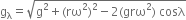 straight g subscript straight lambda equals square root of straight g squared plus left parenthesis rω squared right parenthesis squared minus 2 left parenthesis grω squared right parenthesis space cosλ end root