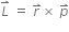 L with rightwards harpoon with barb upwards on top space equals space r with rightwards harpoon with barb upwards on top cross times space p with rightwards harpoon with barb upwards on top
