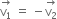 stack straight v subscript 1 with rightwards arrow on top space equals space minus stack straight v subscript 2 with rightwards arrow on top