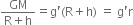 fraction numerator GM over denominator straight R plus straight h end fraction equals straight g apostrophe left parenthesis straight R plus straight h right parenthesis space equals space straight g apostrophe straight r