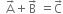 space space straight A with rightwards arrow on top plus straight B with rightwards arrow on top space equals straight C with rightwards arrow on top