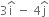 3 straight i with hat on top space minus space 4 straight j with hat on top