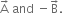 straight A with rightwards arrow on top space and space minus straight B with rightwards arrow on top.
