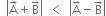 space space open vertical bar straight A with rightwards arrow on top plus straight B with rightwards arrow on top close vertical bar space space less than space space open vertical bar straight A with rightwards arrow on top minus straight B with rightwards arrow on top close vertical bar