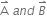straight A with rightwards harpoon with barb upwards on top space a n d space B with rightwards harpoon with barb upwards on top