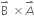 straight B with rightwards harpoon with barb upwards on top space cross times A with rightwards harpoon with barb upwards on top