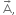 space straight A with rightwards arrow on top comma
