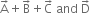 straight A with rightwards arrow on top plus straight B with rightwards arrow on top plus straight C with rightwards arrow on top space and space straight D with rightwards arrow on top