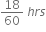 18 over 60 space h r s
