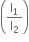 open parentheses straight I subscript 1 over straight I subscript 2 close parentheses