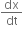 dx over dt