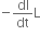 negative dI over dt straight L