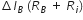 increment I subscript B space left parenthesis R subscript B space plus space R subscript i right parenthesis