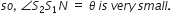 s o italic comma italic space angle S subscript 2 S subscript 1 N space equals space theta italic space i s italic space v e r y italic space s m a l l italic. italic space