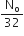 straight N subscript straight o over 32