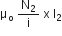straight mu subscript straight o space straight N subscript 2 over straight i space straight x space straight I subscript 2
