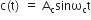 straight c left parenthesis straight t right parenthesis space equals space straight A subscript straight c sinω subscript straight c straight t