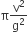 straight pi straight v squared over straight g squared