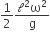 1 half fraction numerator calligraphic l squared straight omega squared over denominator straight g end fraction