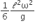 1 over 6 fraction numerator calligraphic l squared straight omega squared over denominator straight g end fraction