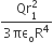 fraction numerator Qr subscript 1 superscript 2 over denominator 3 πε subscript straight o straight R to the power of 4 end fraction