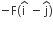 negative straight F left parenthesis straight i with hat on top space minus straight j with hat on top right parenthesis