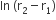 In space left parenthesis straight r subscript 2 minus straight r subscript 1 right parenthesis
