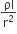 ρl over straight r squared