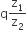 straight q straight z subscript 1 over straight z subscript 2