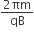 fraction numerator 2 πm over denominator qB end fraction