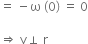 equals space minus straight omega space left parenthesis 0 right parenthesis space equals space 0

rightwards double arrow space straight v perpendicular space straight r