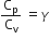 straight C subscript straight p over straight C subscript straight v space equals gamma