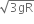 square root of 3 gR end root