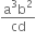 fraction numerator straight a cubed straight b squared over denominator cd end fraction