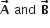bold A with bold rightwards arrow on top bold space and bold space bold B with bold rightwards arrow on top