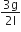 fraction numerator 3 straight g over denominator 2 straight l end fraction