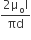 fraction numerator 2 straight mu subscript straight o straight I over denominator πd end fraction