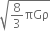 square root of 8 over 3 πGρ end root