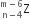 straight Z presubscript straight n minus 4 end presubscript presuperscript straight m minus 6 end presuperscript