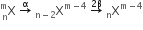straight X presubscript straight n presuperscript straight m space rightwards arrow with straight alpha on top space straight X presubscript straight n minus 2 end presubscript superscript straight m minus 4 end superscript space rightwards arrow with 2 straight beta on top space straight X presubscript straight n superscript straight m minus 4 end superscript