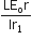 fraction numerator LE subscript straight o straight r over denominator Ir subscript 1 end fraction