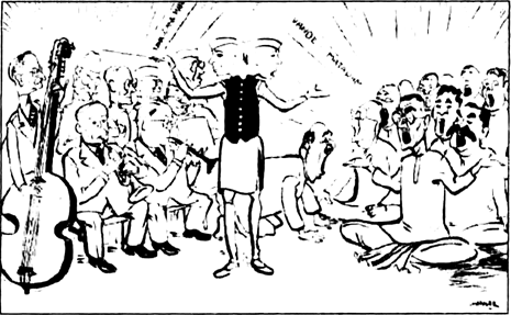 Read the given cartoon very carefully then read the following lines and answer the question as required.The constitution makers have to address themselves to very different aspirations. Here is Nehru trying to balance between different vision and ideologies. Can you identify what there different groups stand for? What do you think what prevailed in this balancing act?